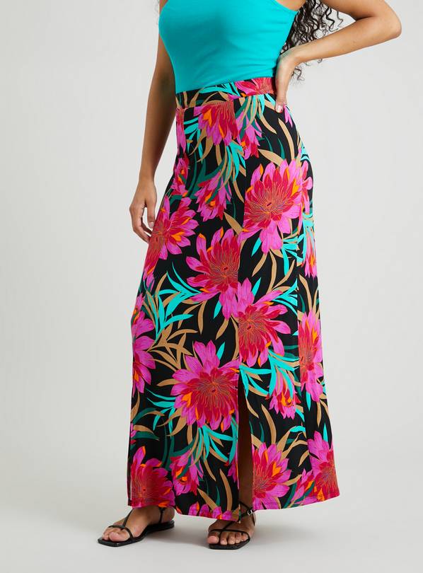 Tropical Jersey Maxi Skirt - 10 18